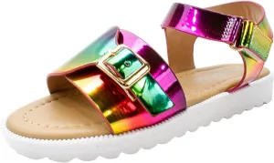 Children Thick Sole Gradient Sandals Fashion Soft Beach Shoes Little Girls Sandals Sandals Baby Girls Sandals Size 5 (Hot Pink, 3.5-4 Years Toddler)