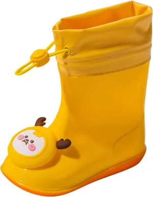 Kids Soft Rain Boots Unisex Children Waterproof Rubber Boots Toddler Non Slip Cute Rain Shoes for Boys Girls