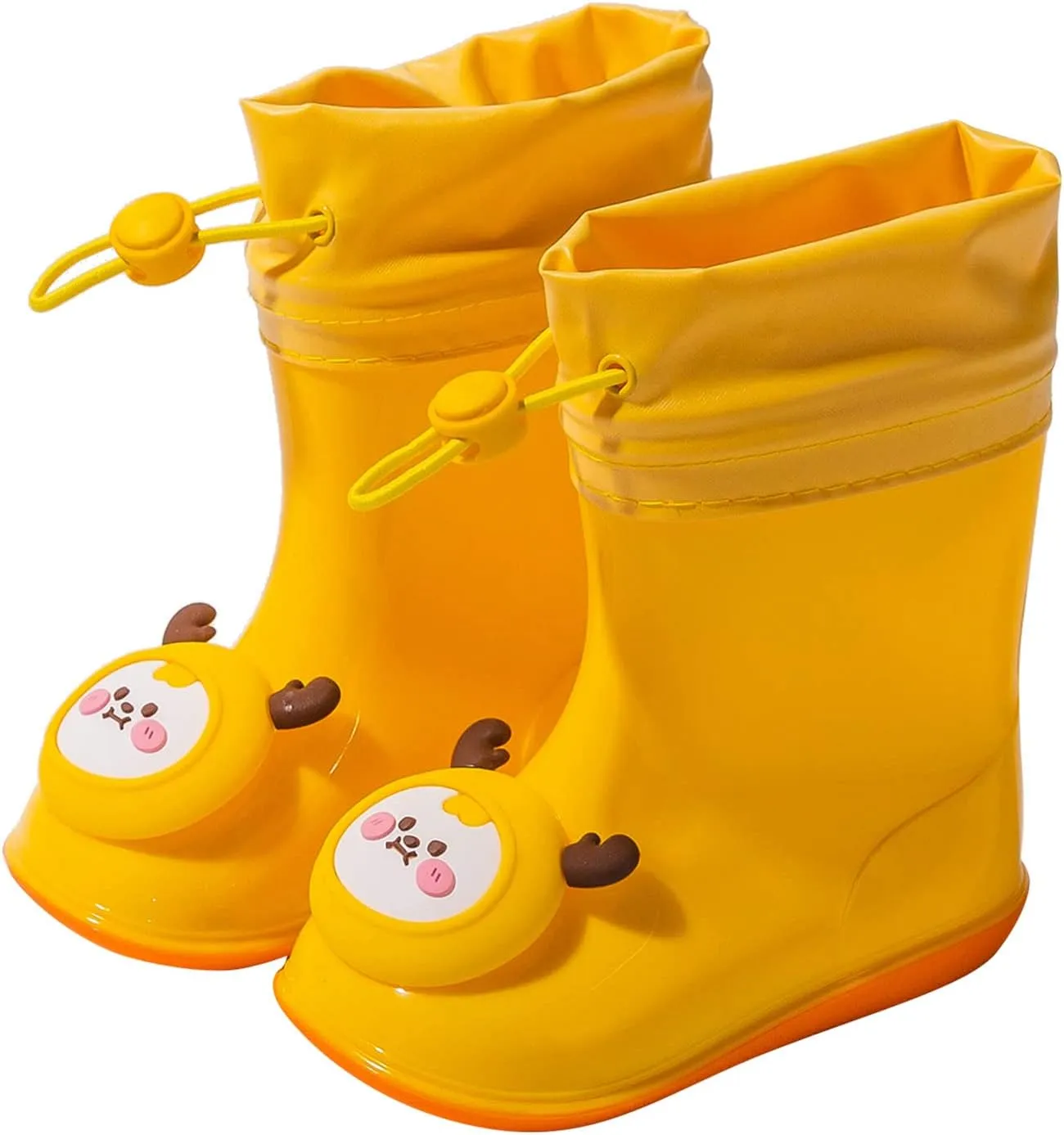 Kids Soft Rain Boots Unisex Children Waterproof Rubber Boots Toddler Non Slip Cute Rain Shoes for Boys Girls