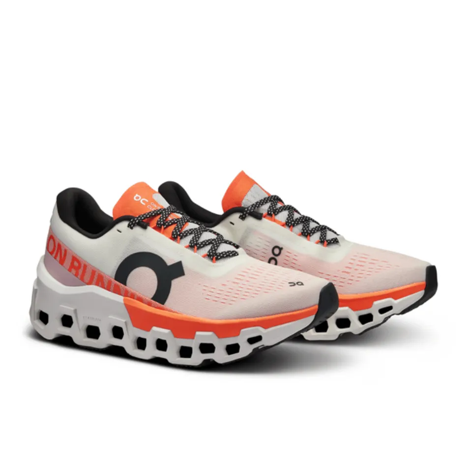 On Cloudmonster 2 Women's Running Shoes SS24 Undyed / Flame