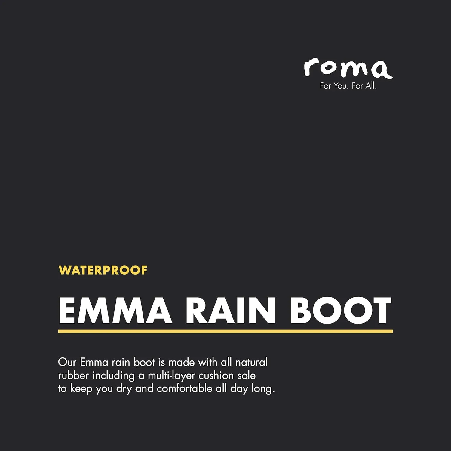 ROMA For You. For All. Women's Emma Mid Rain Boot