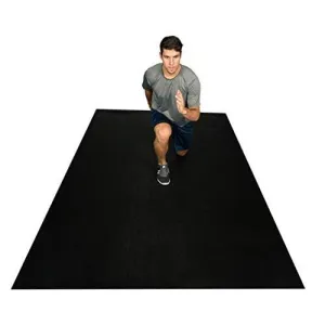 Square36 Extra Large Exercise Mat. Made in Germany (Oeko-Tex Certified & Tested). 10' X 6' x 1/4". Large Home Gym Exercise Mat That Protects Floors. Perfect for Beachbody, TAM, HIIT, PLYO, Zumba.