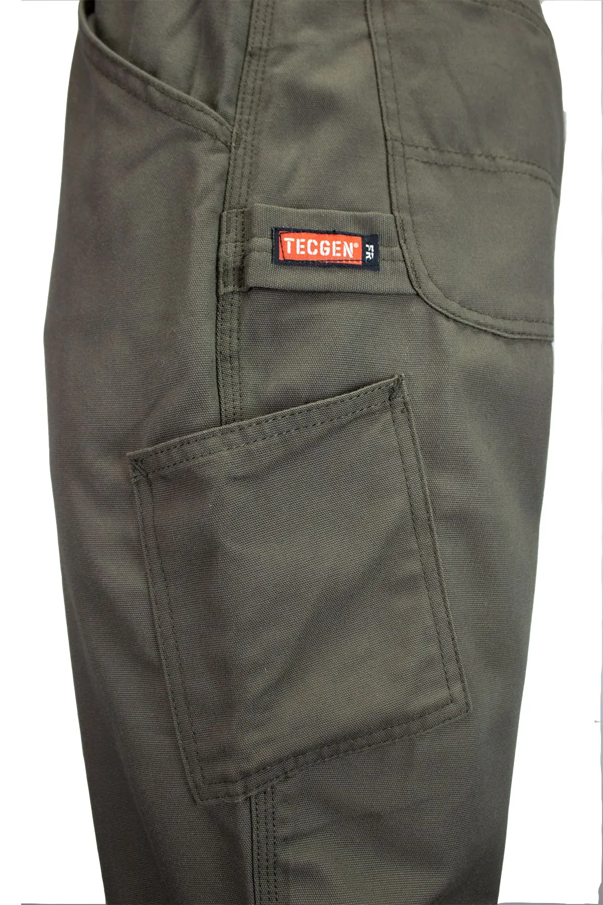 Tecgen FR Summer Weight Dungarees Olive Green PNTB1SD