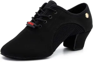 TINRYMX Women Latin Dance Practice Shoes Lace up with Closed Toe Modern Jazz Teaching Oxford Dance Shoes Low Heel,WZSP-NJB