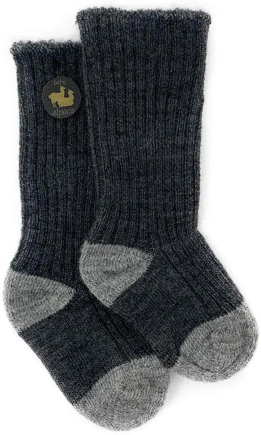 WARRIOR ALPACA SOCKS - Baby & Toddler Socks made from natural Baby Alpaca Wool, Dye-Free, Temperature Regulating