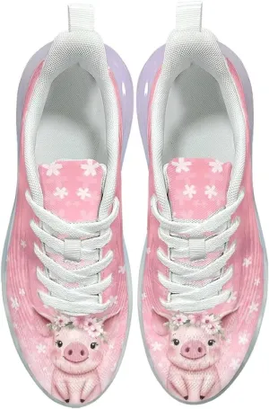 Womens Air Cushion Running Shoes Animal Print Sports Shoes Non Slip Breathable Athletic Tennis Gym Sneakers US 6-11