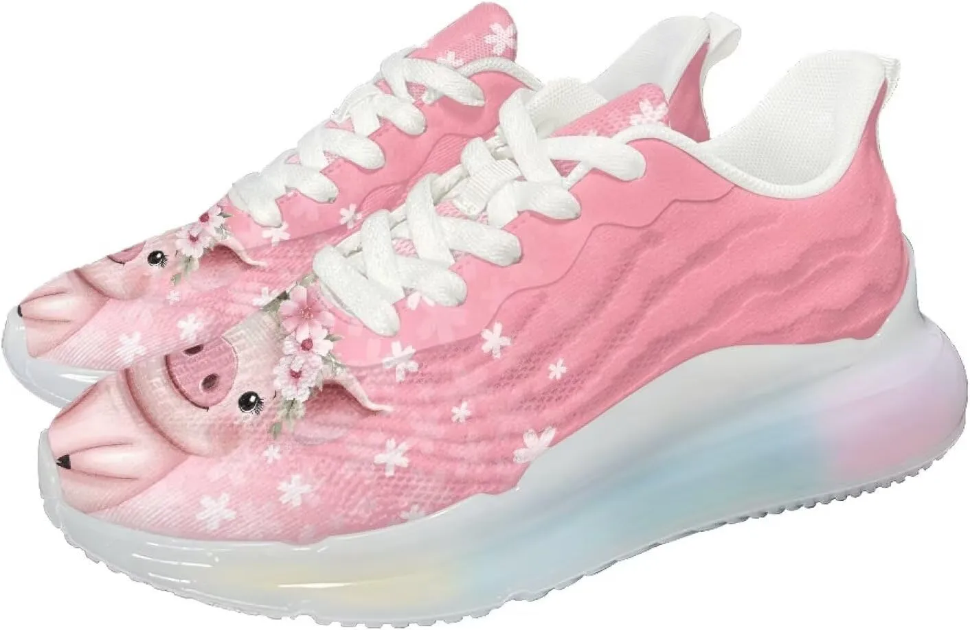 Womens Air Cushion Running Shoes Animal Print Sports Shoes Non Slip Breathable Athletic Tennis Gym Sneakers US 6-11